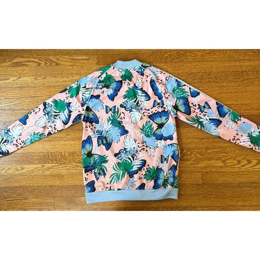Adidas Girls' Floral Track Jacket Size 13-14